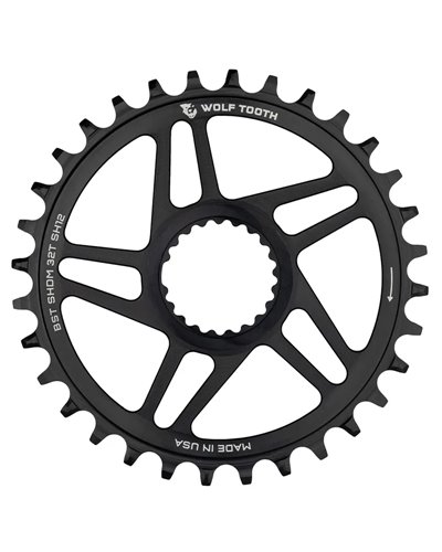 Wolf Tooth Chainring Shimano Direct Mount 1X SH12 32T, Black