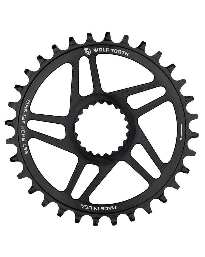 Wolf Tooth Corona Shimano Direct Mount 1X SH12 32D, Nero