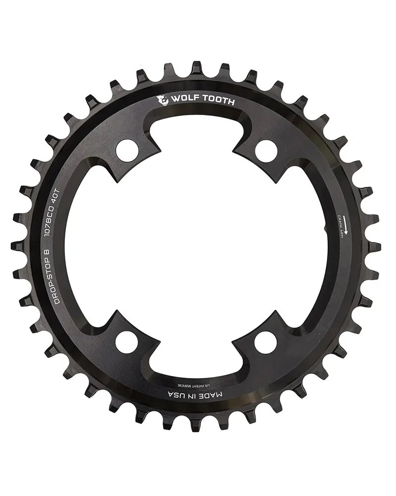 Wolf Tooth Corona Sram BCD 107 4 Fori 1X 12/13 40D, Nero