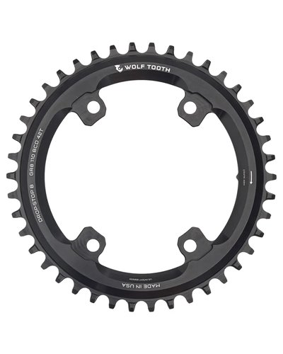 Wolf Tooth Chainring Sram BCD 110 4-holes 1X GRX SH12S - 42T, Black
