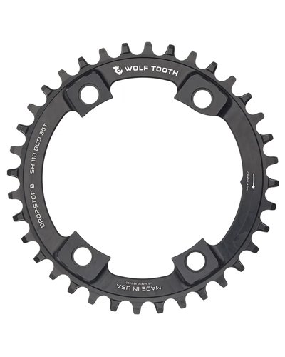 Wolf Tooth Corona Sram BCD 110 4 Fori 1X SH12 36D, Nero