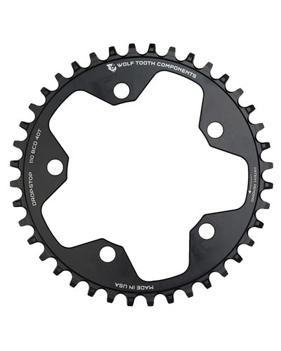 Wolf Tooth Chainring Sram BCD 110 5-holes 1X 12S - 40T, Black