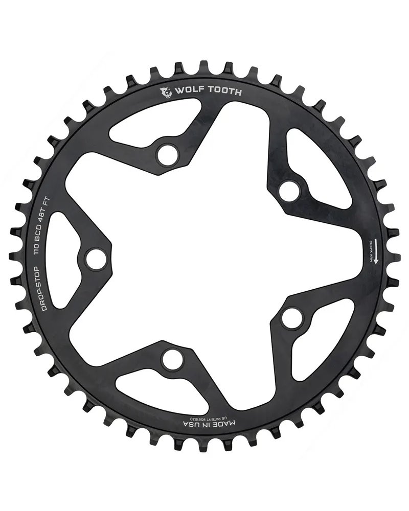 Wolf Tooth Corona Sram BCD 110 5 Fori 1X 12 48D, Nero