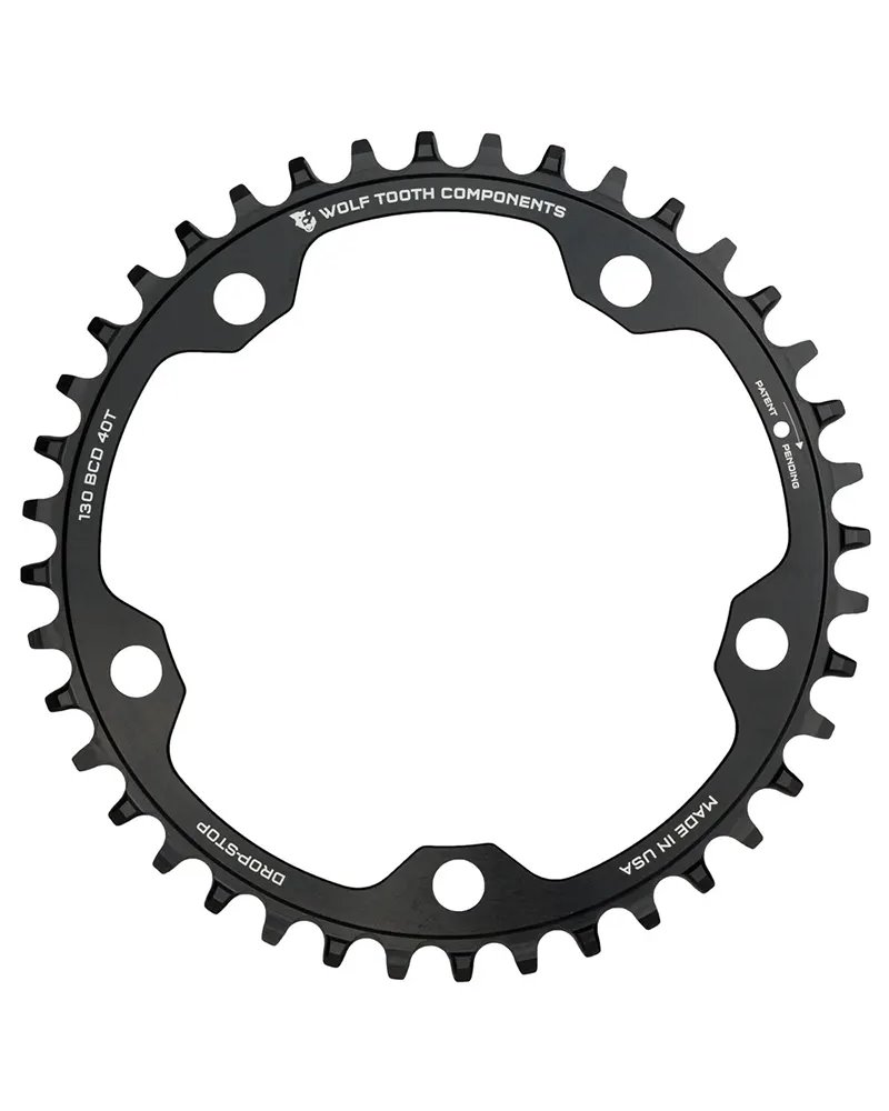 Wolf Tooth Corona Sram BCD 130 5 Fori 1X 12 40D, Nero