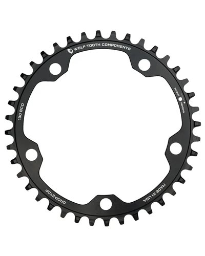 Wolf Tooth Chainring Sram BCD 130 5-holes 1X 12S - 44T, Black