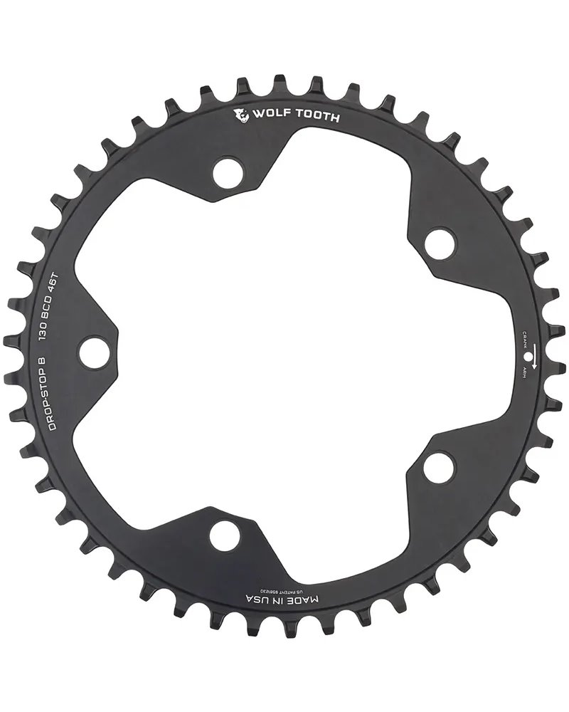 Wolf Tooth Corona Sram BCD 130 5 Fori 1X 12 46D, Nero