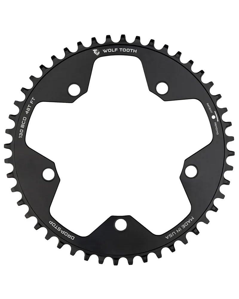 Wolf Tooth Corona Sram BCD 130 5 Fori 1X 12 48D, Nero