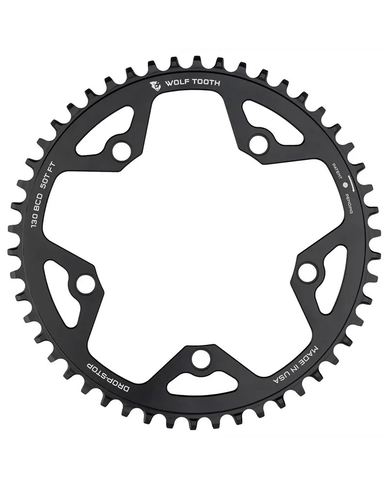 Wolf Tooth Corona Sram BCD 130 5 Fori 1X 12 50D, Nero