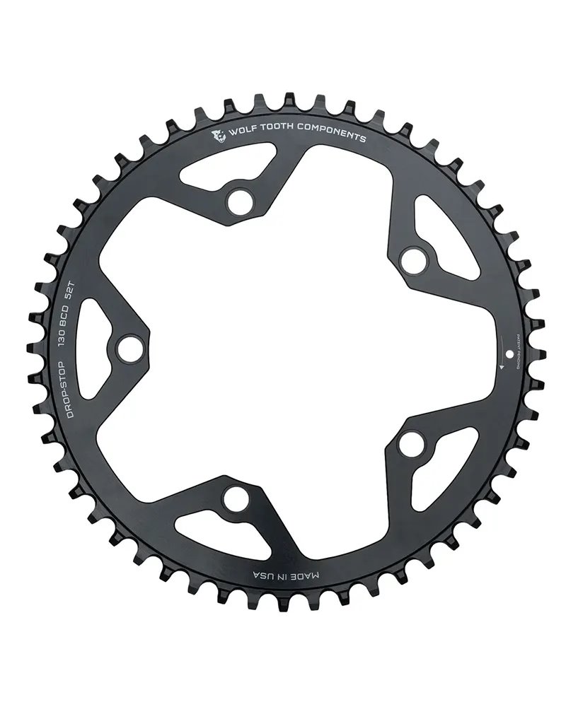 Wolf Tooth Corona Sram BCD 130 5 Fori 1X 12 52D, Nero