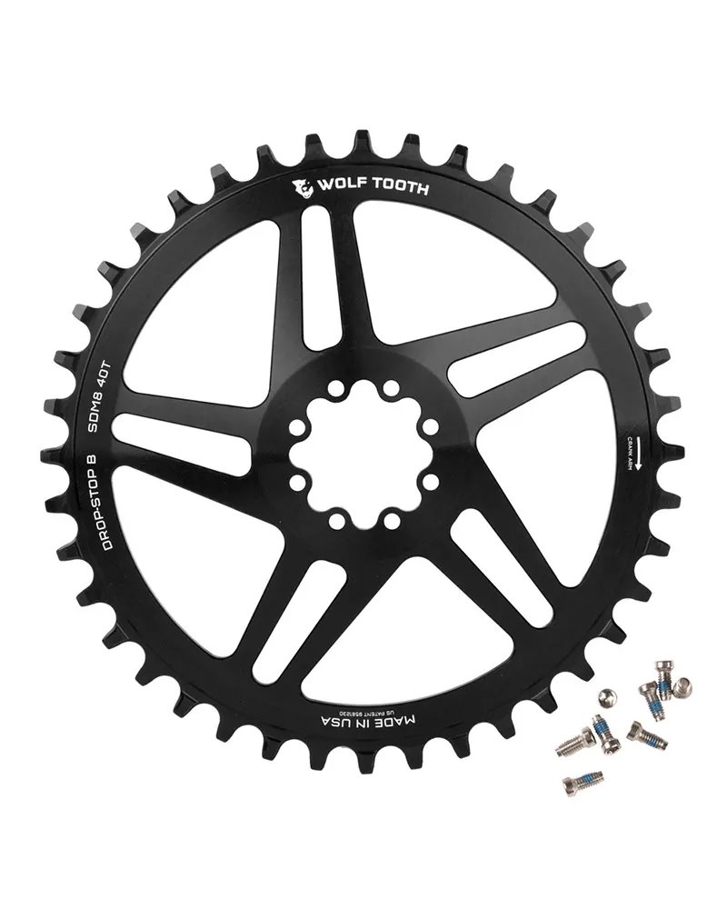 Wolf Tooth Corona Sram T-Type 8-Viti Direct Mount 1X 12 40D, Nero