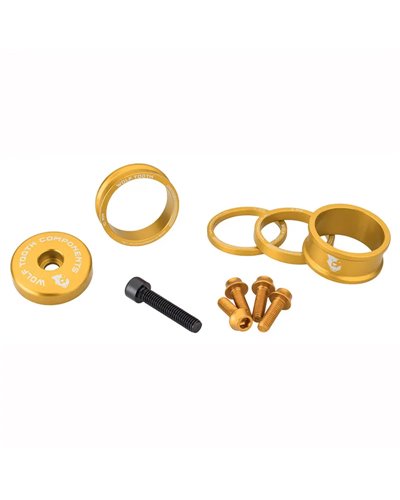 Wolf Tooth Spacers and Bolts Kit Anodized Aluminium, Gold