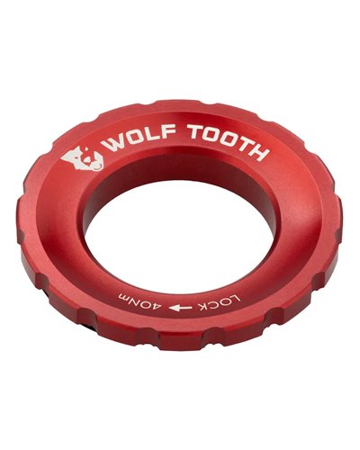 Wolf Tooth Lockring Chiusura Disco Center Lock - Ghiera Esterna, Rosso