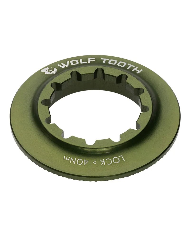 Wolf Tooth Center Lock Rotor Lockring - Internal Spline, Olive
