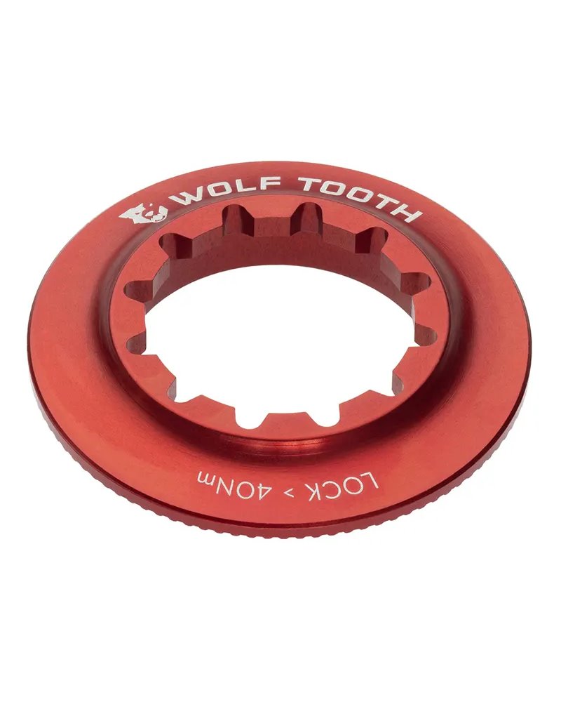 Wolf Tooth Center Lock Rotor Lockring - Internal Spline, Red