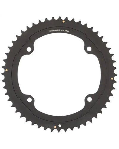 Campagnolo Chainring Potenza BCD 145mm Asymmetric 4-bolts 2X11S 52T, Black