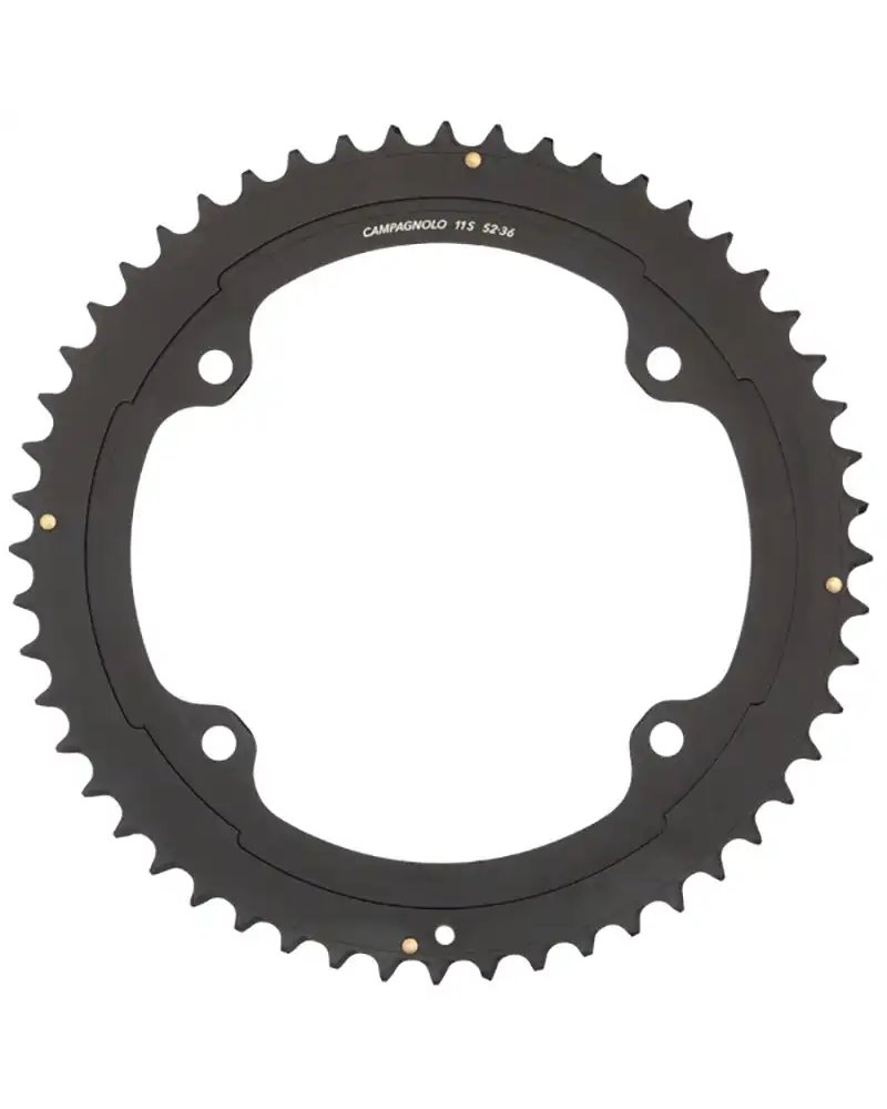 Campagnolo Chainring Potenza BCD 145mm Asymmetric 4-bolts 2X11S 52T, Black