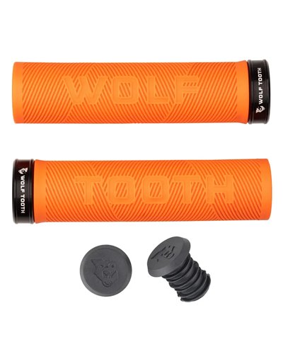 Wolf Tooth Grips Echo Lock-On, Orange/Black