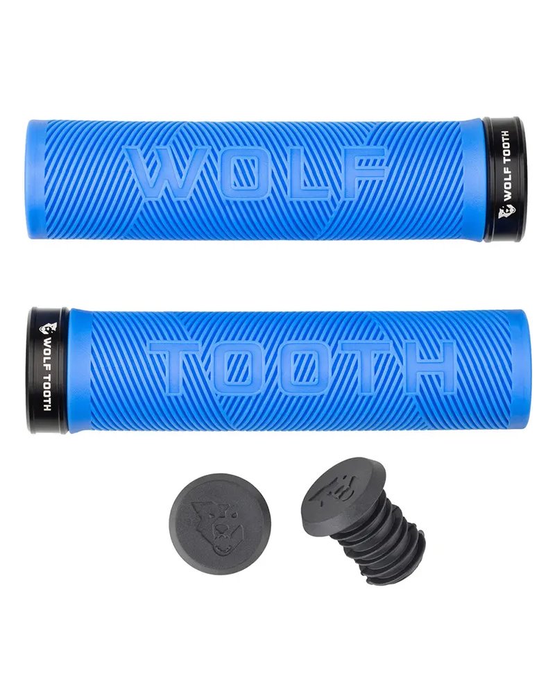 Wolf Tooth Grips Echo Lock-On, Blue/Black