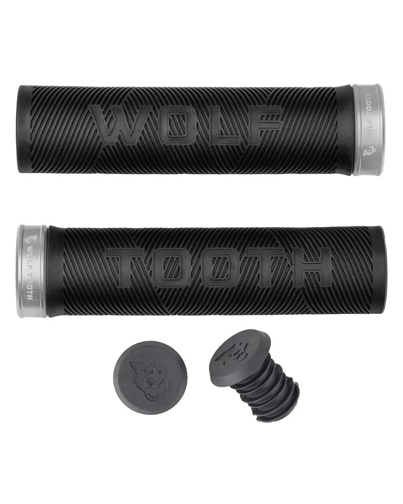 Wolf Tooth Grips Echo Lock-On, Black/Silver