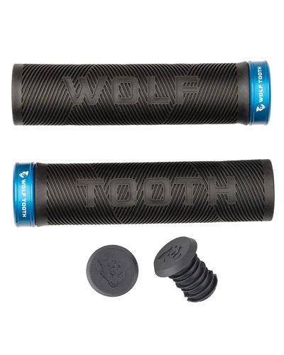 Wolf Tooth Grips Echo Lock-On, Black/Blue