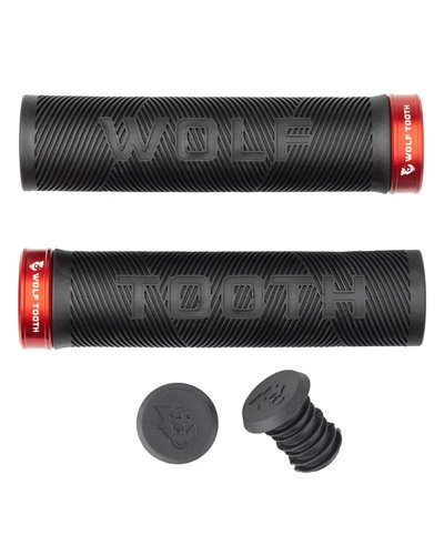 Wolf Tooth Manopole Echo Lock-On, Nero/Rosso
