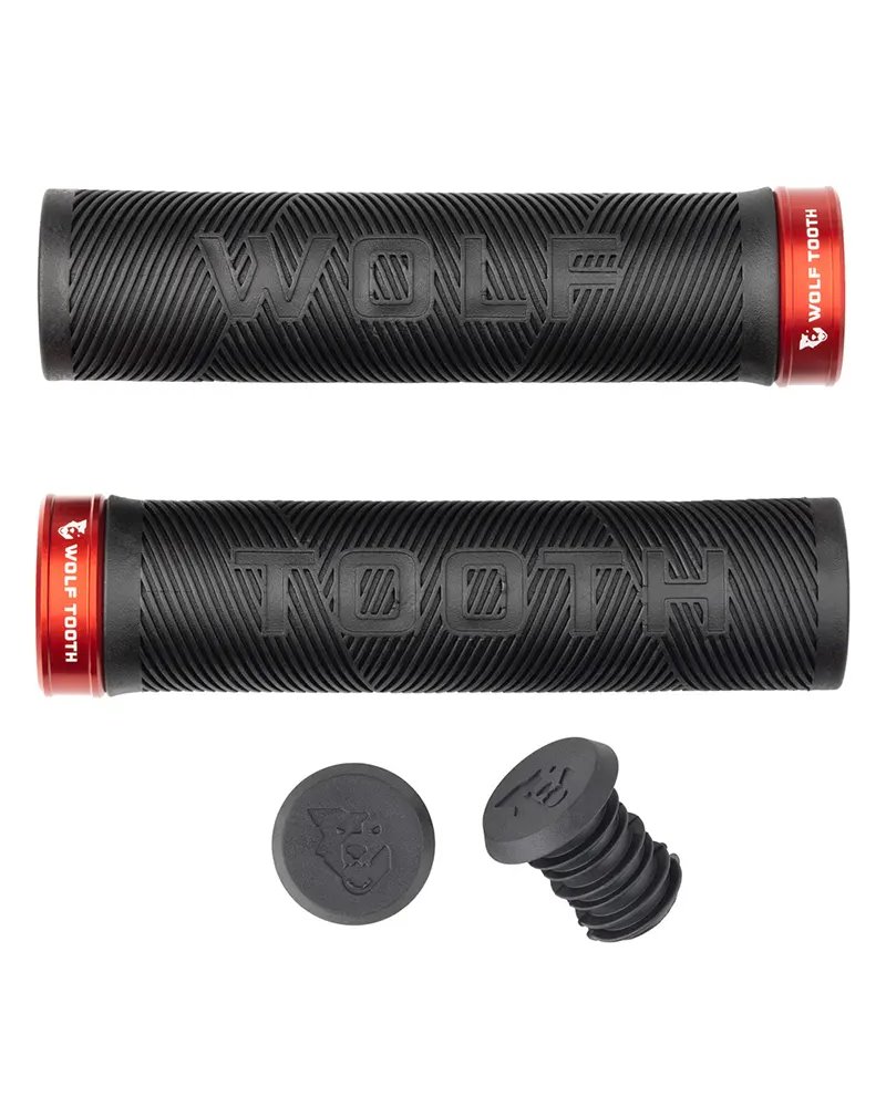 Wolf Tooth Manopole Echo Lock-On, Nero/Rosso