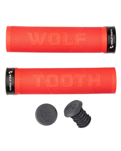 Wolf Tooth Manopole Echo Lock-On, Rosso/Nero