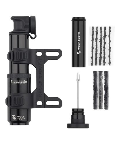 Wolf Tooth Pompa Encase 40cc + Attrezzo Ripara Tubeless, Nero