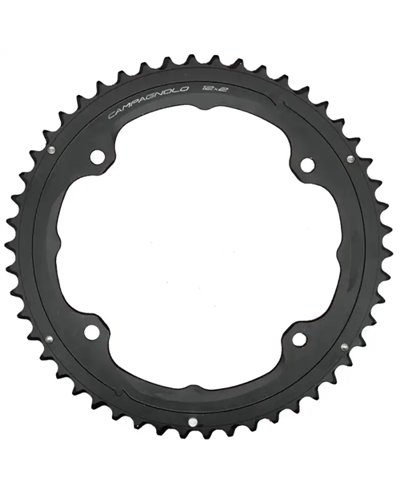 Campagnolo Chainring Super Record/Record BCD 145mm Asymmetric 4-bolts 2X12S 52T, Black