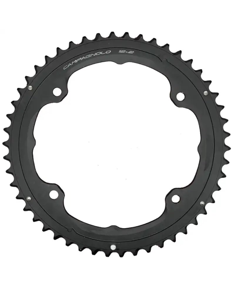Campagnolo Corona Super Record/Record BCD 145mm Asimmetrico 4-fori 2X12V 52D, Nero