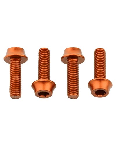 Wolf Tooth Water Bottle Cage Bolts, Orange (4 pcs)