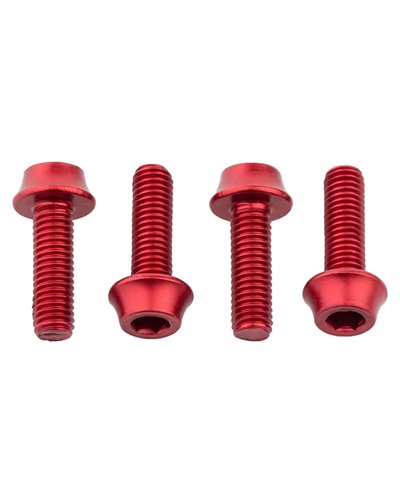 Wolf Tooth Water Bottle Cage Bolts, Red (4 pcs)