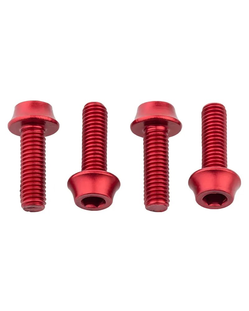 Wolf Tooth Set Viti Portaborraccia, Rosso (4 pz)