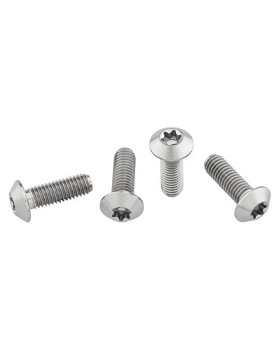 Wolf Tooth Water Bottle Cage Bolts Titanium M5X0.8mmx15mm Low Profile Head - Oil Slick (4 pcs)
