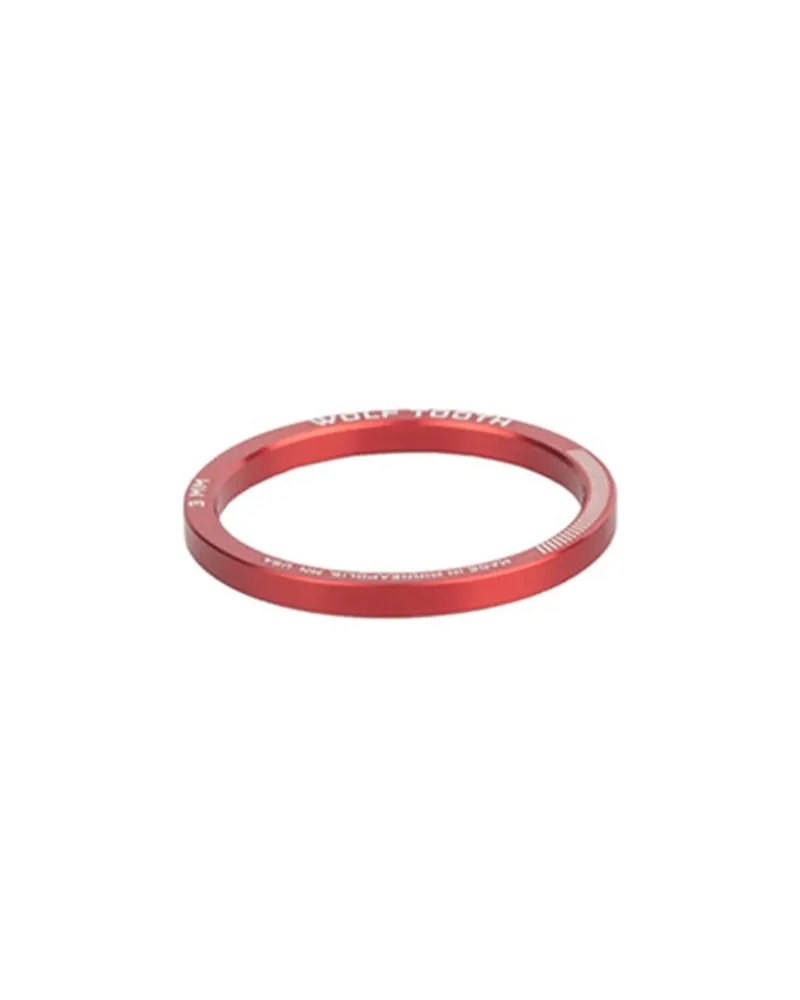 Wolf Tooth Headset Spacer 1 1/8 - 3mm, Red