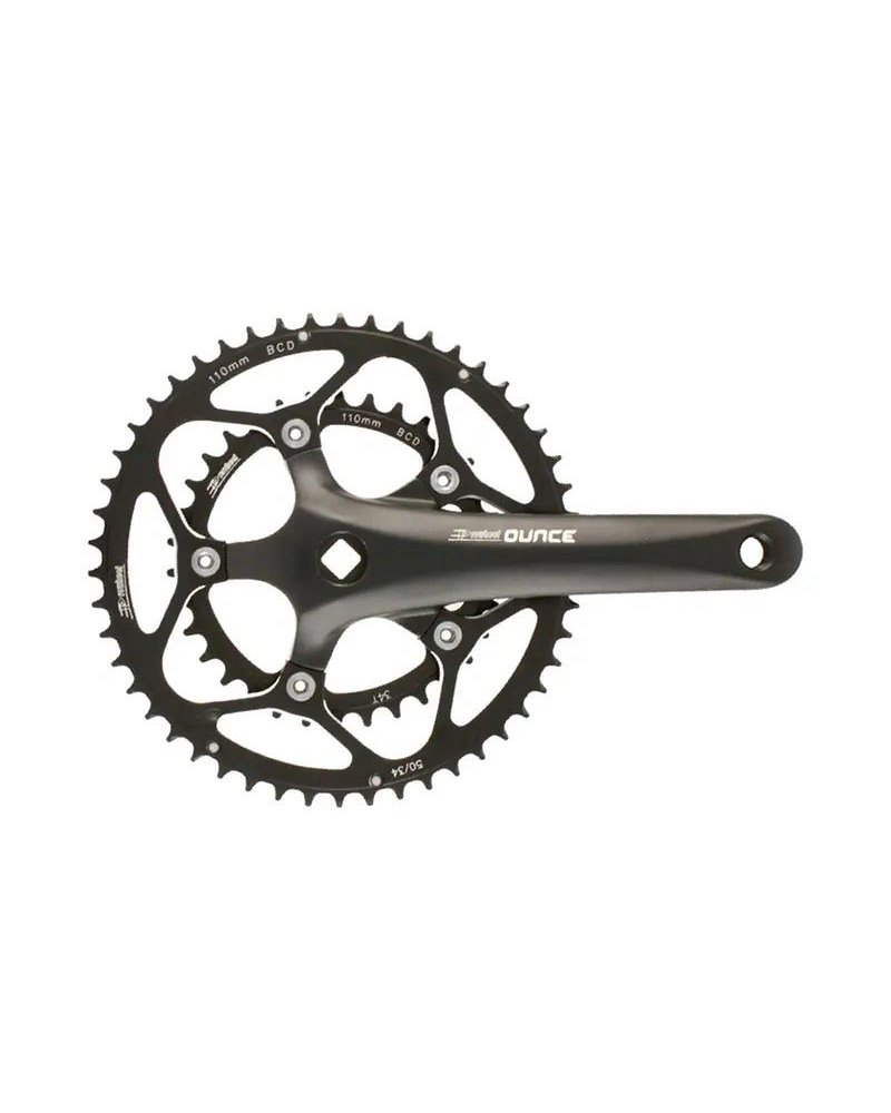 Prowheel Crankset Road 10V 2X - 50X34T, 170mm, Black