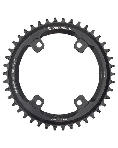 Wolf Tooth Chainring Sram BCD 110 4-holes 1X GRX SH12S - 46T Drop-Stop B, Black