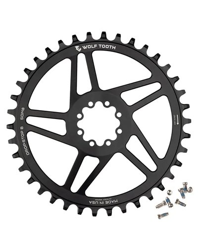 Wolf Tooth Corona Sram T-Type 8-Viti Direct Mount 1X 12 42D Drop-Stop B, Nero