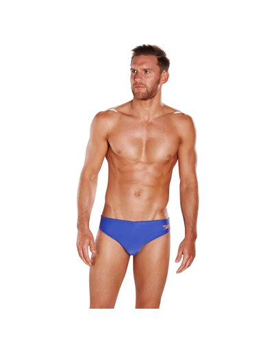 Speedo Essential Endurance 5Cm Sportsbrief Costume Piscina Uomo Taglia 46, Blue/Orange