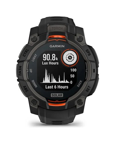 Garmin Instinct 3 Solar Cassa 45mm Orologio GPS Smartwatch HR Integrato, Nero