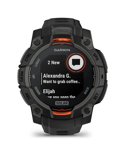 Garmin Instinct 3 Solar Cassa 45mm Orologio GPS Smartwatch HR Integrato, Nero