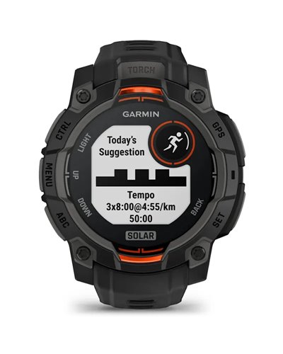 Garmin Instinct 3 Solar Cassa 45mm Orologio GPS Smartwatch HR Integrato, Nero