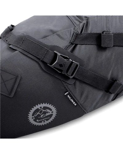Acepac Saddle Bag Borsa Sottosella Volume Variabile 8/16 Litri, Nero