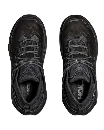 Hoka One One Kaha 3 Low GTX Gore-Tex Men's Hiking Shoes, Black/Black (Nabuk Leather)