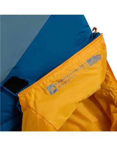 The North Face Wasatch Pro 20 -7°C Sleeping Bag Regular - Right, Banff Blue/Goblin Blue/NPF