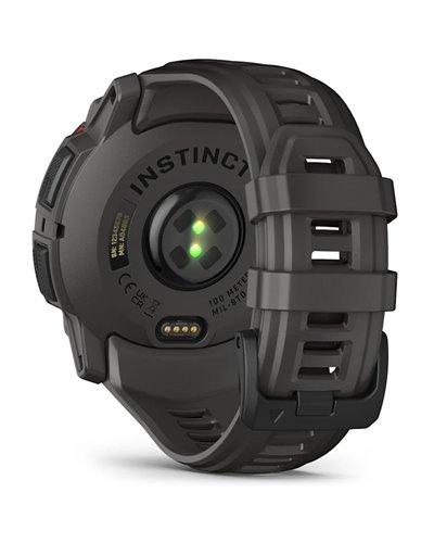 Garmin Instinct 3 Solar Case 50mm Wrist-Based HR GPS Smartwatch, Black/Charcoal