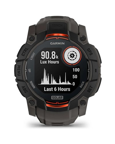 Garmin Instinct 3 Solar Cassa 50mm Orologio GPS Smartwatch HR Integrato, Nero/Grigio