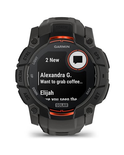 Garmin Instinct 3 Solar Cassa 50mm Orologio GPS Smartwatch HR Integrato, Nero/Grigio