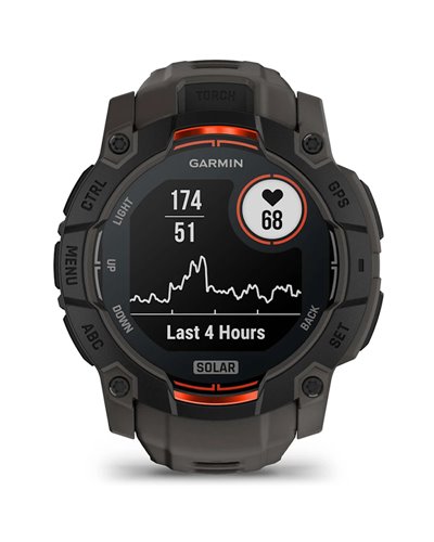 Garmin Instinct 3 Solar Cassa 50mm Orologio GPS Smartwatch HR Integrato, Nero/Grigio