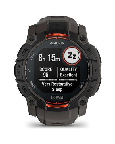 Garmin Instinct 3 Solar Cassa 50mm Orologio GPS Smartwatch HR Integrato, Nero/Grigio